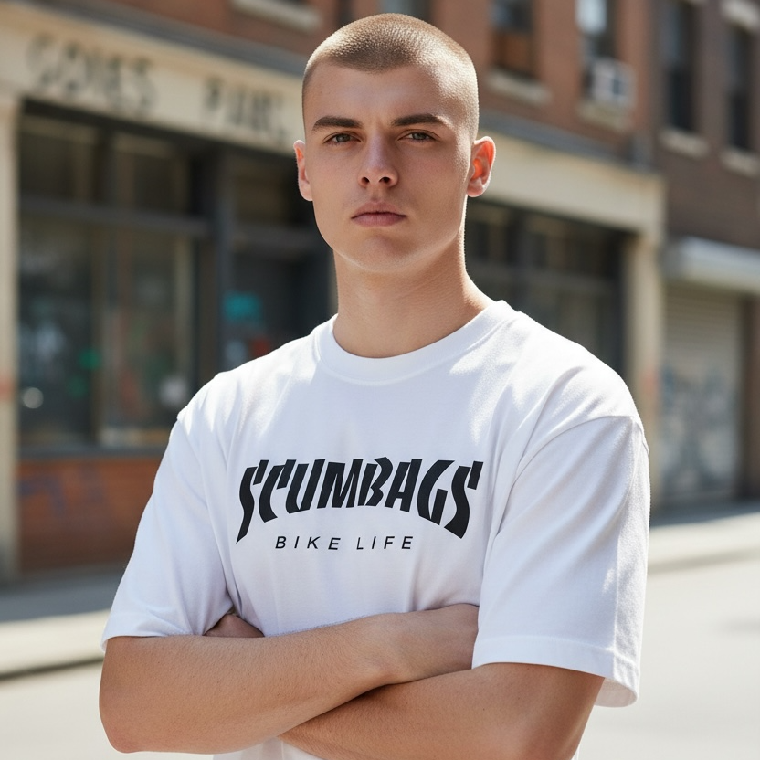 Scumbags Inc front Bike Life logo.