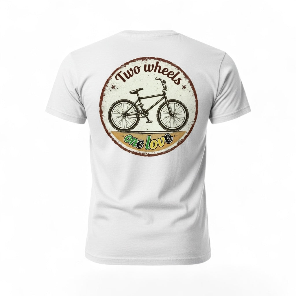Two wheels One love t-shirt