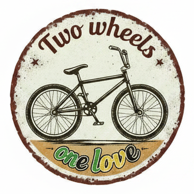 Two wheels One love t-shirt